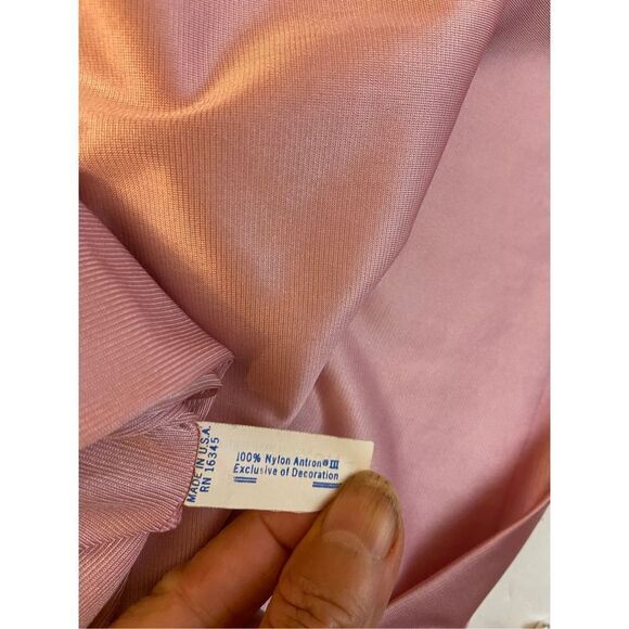 JC Penney nylon gown matching robe Butterfly Rose USA small rn#16345 - Picture 6 of 9